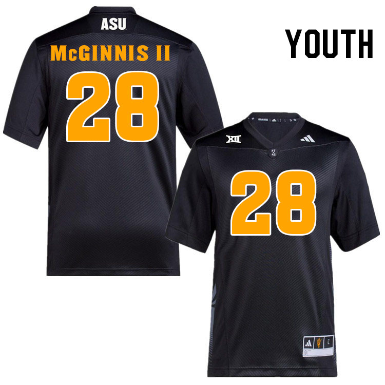 Youth #28 Joseph McGinnis II Arizona State Sun Devils College Football Jerseys Stitched-Black